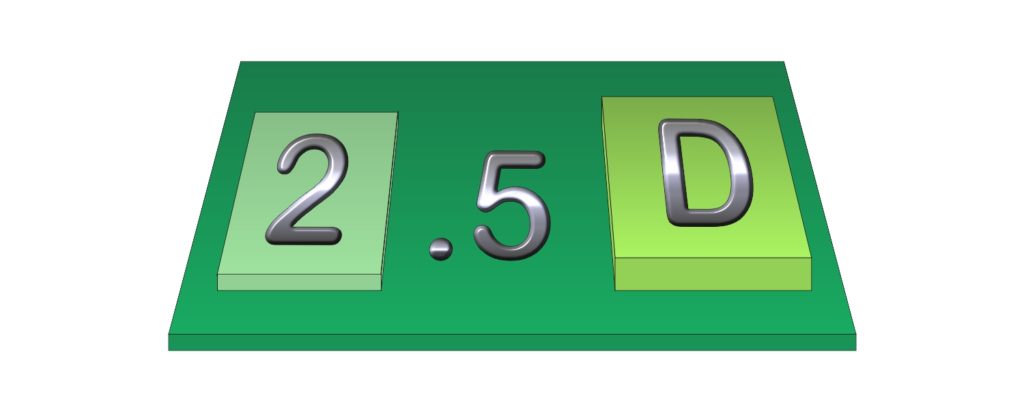 "2.5D" expressed as two chiplets on an interposer